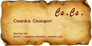 Csenka Csongor névjegykártya