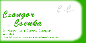 csongor csenka business card